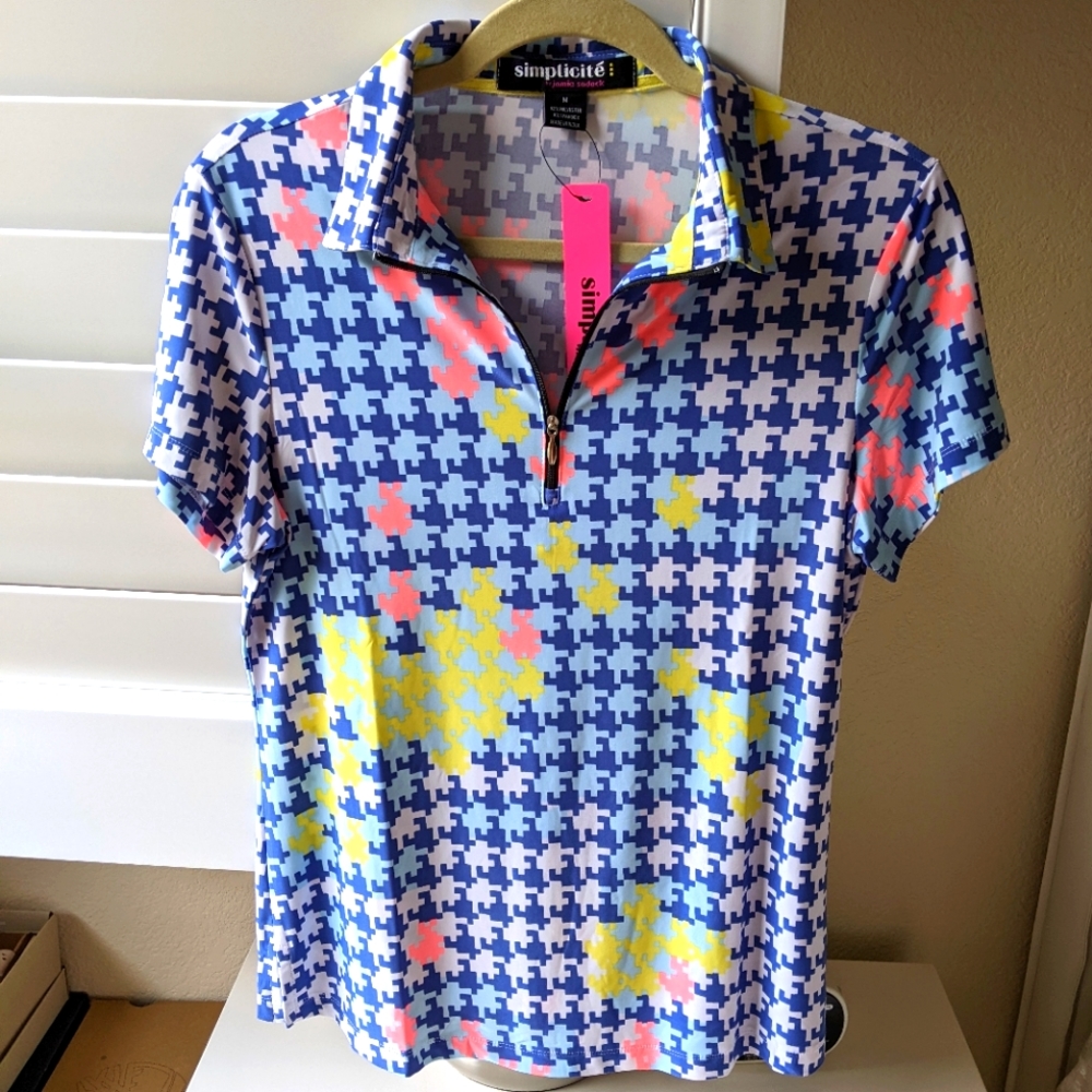 💙NWT JAMIE SADOCK SIMPLICIDE SHORT SLEEVES GOLF /TENNIS / LEISURE SHuIRT